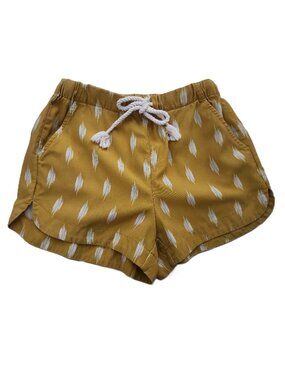 UpWest All-Around Lyocell Short Yellow Ikat Print Womens Size XS